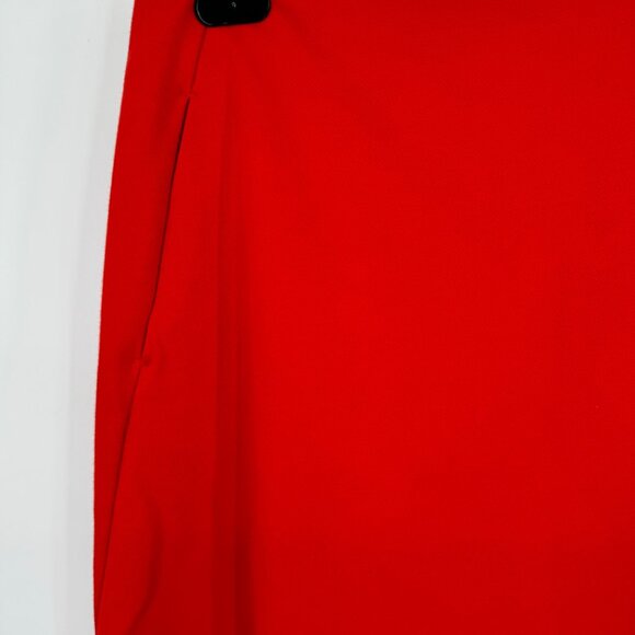 Cabi Womens red knee length pencil skirt size 10 back zipper closure pockets - Picture 4 of 10